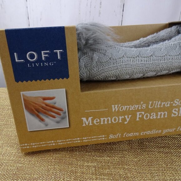 Loft Living Ultra Soft Memory Foam Slippers L New - Picture 3 of 7